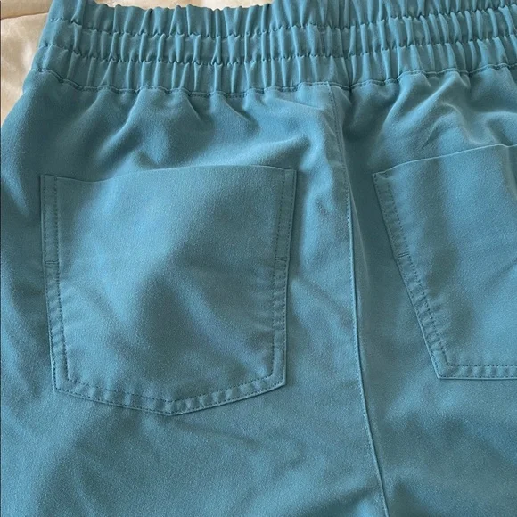 Figs High waisted hydrogreen Joggers with Neon Pink Tie XS EUC no flaws - Picture 6 of 6